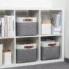 CAJA ORGANIZADORA DECOTEAM 38X28X24 BLANCO/GRIS