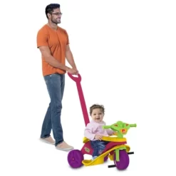 Triciclo Mototico Paseo Y Pedal Rosa